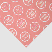 Aangepast bedrijf logo koraalmerk tissuepapier (Detail)