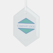 Aangepast bedrijf Logo Lip Balm Glas Ornament (Voorkant links)