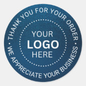 Aangepast bedrijf Logo met merk Bedankt Ronde Sticker (Voorkant)