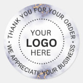 Aangepast bedrijf Logo met merk Bedankt Ronde Sticker (Voorkant)