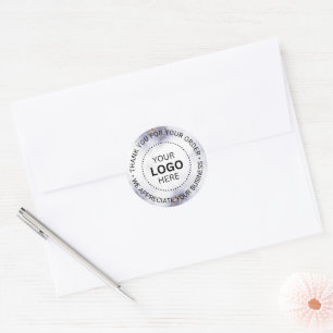 Aangepast bedrijf Logo met merk Bedankt Ronde Sticker