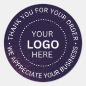Aangepast bedrijf Logo met merk Bedankt Ronde Sticker (Voorkant)