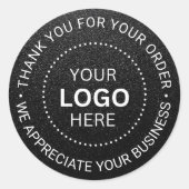 Aangepast bedrijf Logo met merk Bedankt Ronde Sticker (Voorkant)