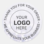 Aangepast bedrijf Logo met merk Bedankt Ronde Sticker (Voorkant)
