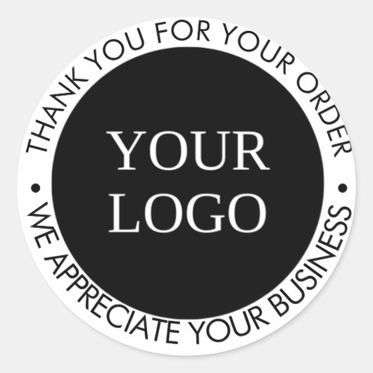 Aangepast bedrijf Logo met merk Bedankt Ronde Sticker (Voorkant)
