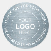 Aangepast bedrijf Logo met merk Bedankt Ronde Sticker (Voorkant)