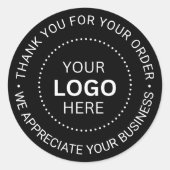 Aangepast bedrijf Logo met merk Bedankt Ronde Sticker (Voorkant)