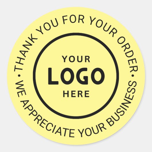 Aangepast bedrijf Logo met merk Bedankt Ronde Sticker (Voorkant)