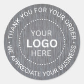 Aangepast bedrijf Logo met merk Bedankt Ronde Sticker (Voorkant)