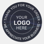 Aangepast bedrijf Logo met merk Bedankt Ronde Sticker (Voorkant)