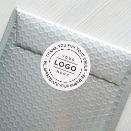 Aangepast bedrijf Logo met merk Bedankt Ronde Sticker