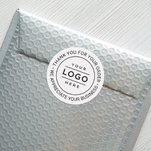 Aangepast bedrijf Logo met merk Bedankt Ronde Sticker