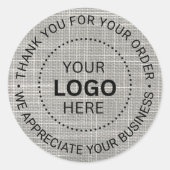 Aangepast bedrijf Logo met merk Bedankt Ronde Sticker (Voorkant)