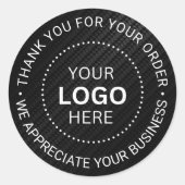 Aangepast bedrijf Logo met merk Bedankt Ronde Sticker (Voorkant)