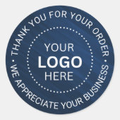 Aangepast bedrijf Logo met merk Bedankt Ronde Sticker (Voorkant)