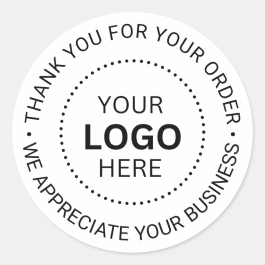 Aangepast bedrijf Logo met merk Bedankt Ronde Sticker (Voorkant)