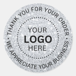Aangepast bedrijf Logo met merk Bedankt Ronde Sticker