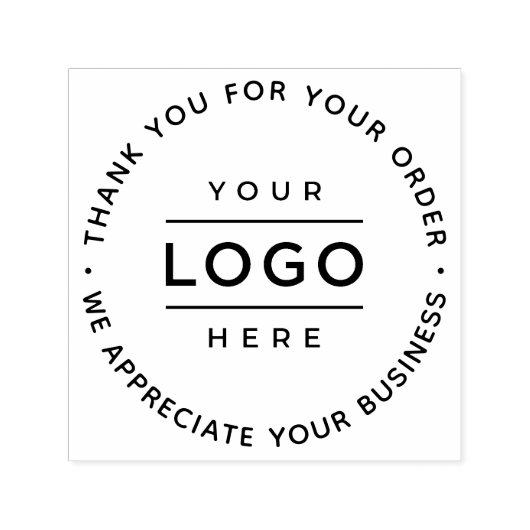 Aangepast bedrijf Logo met merk Bedankt Zelfinktende Stempel (Design)