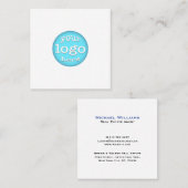 Aangepast bedrijf Logo Modern Minimalist Professio Vierkante Visitekaartje (Voorkant / Achterkant)