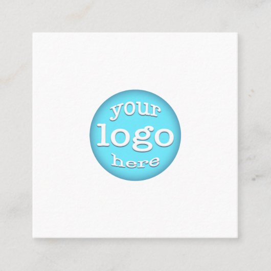 Aangepast bedrijf Logo Modern Minimalist Professio Vierkante Visitekaartje (Voorkant)