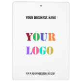 Aangepast Bedrijf Logo Naam Info Bedrijf Klembord (Achterkant)