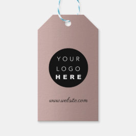 Aangepast bedrijf Logo productbeschrijving bruin R Cadeaulabel