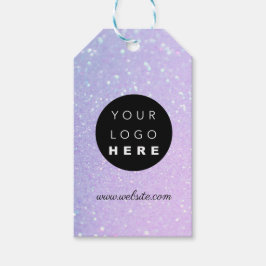 Aangepast bedrijf Logo productbeschrijving Paars Cadeaulabel