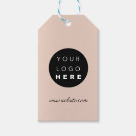 Aangepast bedrijf Logo Productbeschrijving Roze Ro Cadeaulabel