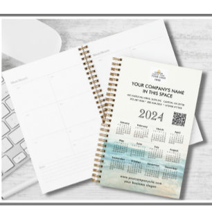 Aangepast bedrijf Logo QR Code Planner Kalender