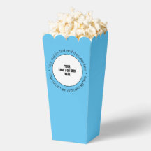 Aangepast bedrijf Logo QR Code Tekst Blue Popcorn