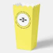 Aangepast bedrijf Logo QR Code Tekst Popcorn Box Bedankdoosjes (Achterkant)