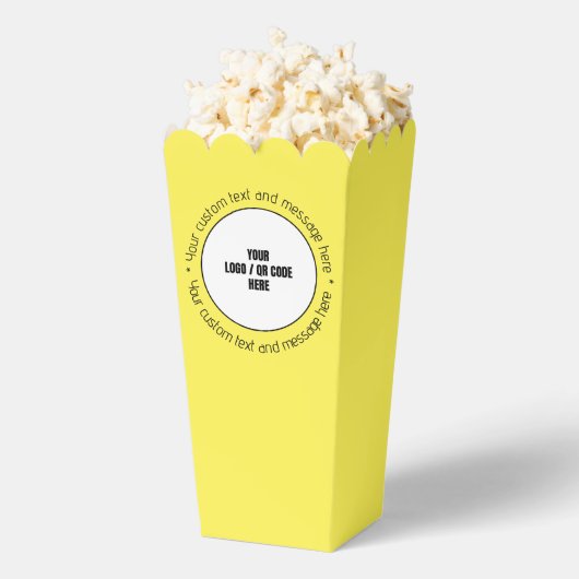 Aangepast bedrijf Logo QR Code Tekst Popcorn Box Bedankdoosjes (Popped)