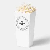 Aangepast bedrijf Logo QR Code Tekst Wit Popcorn B Bedankdoosjes (Popped)