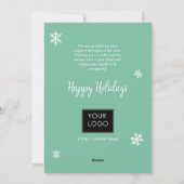 Aangepast bedrijf Logo Skiën Business Feestdagenkaart (Achterkant)