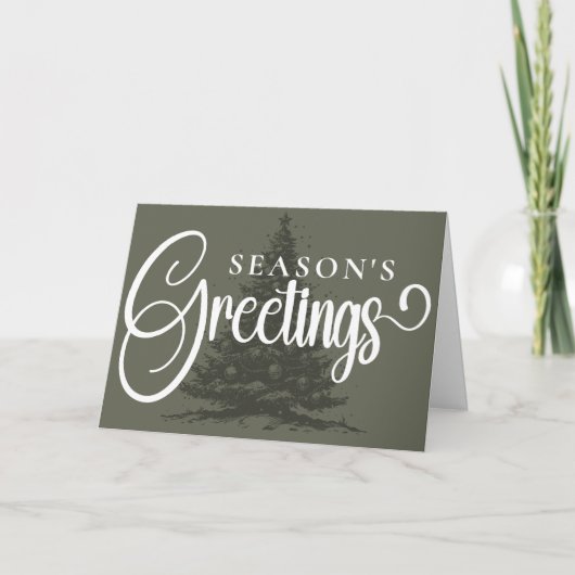 Aangepast bedrijf Logo Small Business Christmas Feestdagen Kaart (Voorkant)