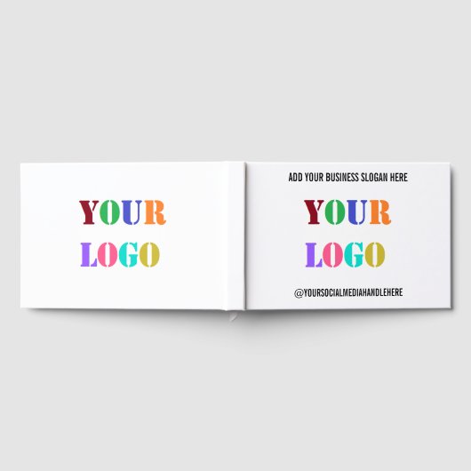 Aangepast Bedrijf Logo Social Media Tekst Gastboek Gastenboek (Volledig)