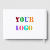 Aangepast Bedrijf Logo Social Media Tekst Gastboek Gastenboek (Achterkant)