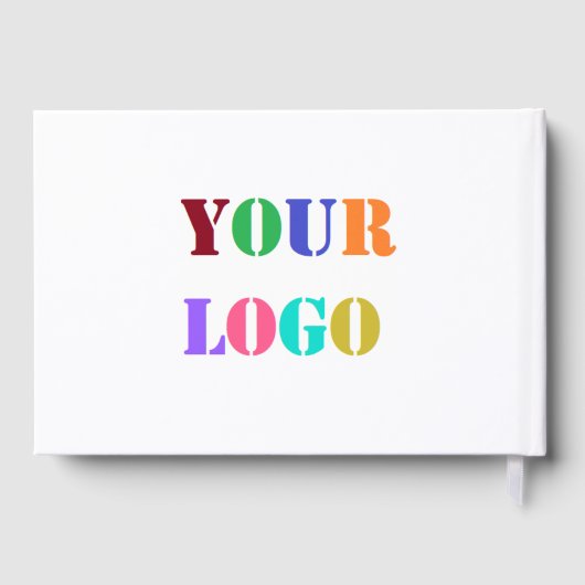 Aangepast Bedrijf Logo Social Media Tekst Gastboek Gastenboek (Achterkant)