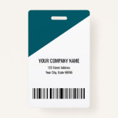 Aangepast bedrijf Logo streepjescode werknemer Fot Badge (Achterkant)