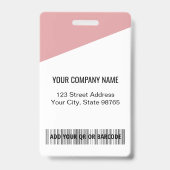 Aangepast bedrijf Logo streepjescode werknemer Fot Badge (Back)