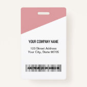 Aangepast bedrijf Logo streepjescode werknemer Fot Badge (Achterkant)