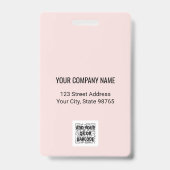 Aangepast bedrijf Logo streepjescode werknemer Fot Badge (Back)