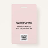 Aangepast bedrijf Logo streepjescode werknemer Fot Badge (Achterkant)