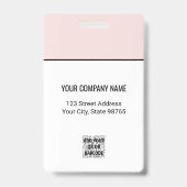 Aangepast bedrijf Logo streepjescode werknemer Fot Badge (Back)