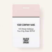 Aangepast bedrijf Logo streepjescode werknemer Fot Badge (Achterkant)