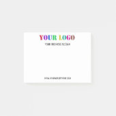 Aangepast bedrijf Logo Tekst Business Post Opmerki Post-it® Notes (Voorkant)