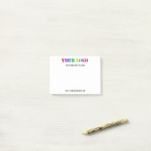 Aangepast bedrijf Logo Tekst Business Post Opmerki Post-it® Notes (Op bureau)