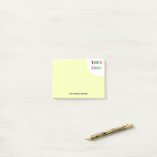 Aangepast bedrijf Logo Tekst Business Post Opmerki Post-it® Notes (Op bureau)