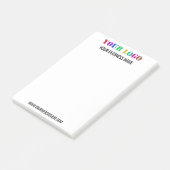 Aangepast bedrijf Logo Tekst Business Post Opmerki Post-it® Notes (Schuin)