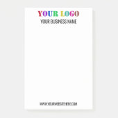 Aangepast bedrijf Logo Tekst Business Post Opmerki Post-it® Notes (Voorkant)